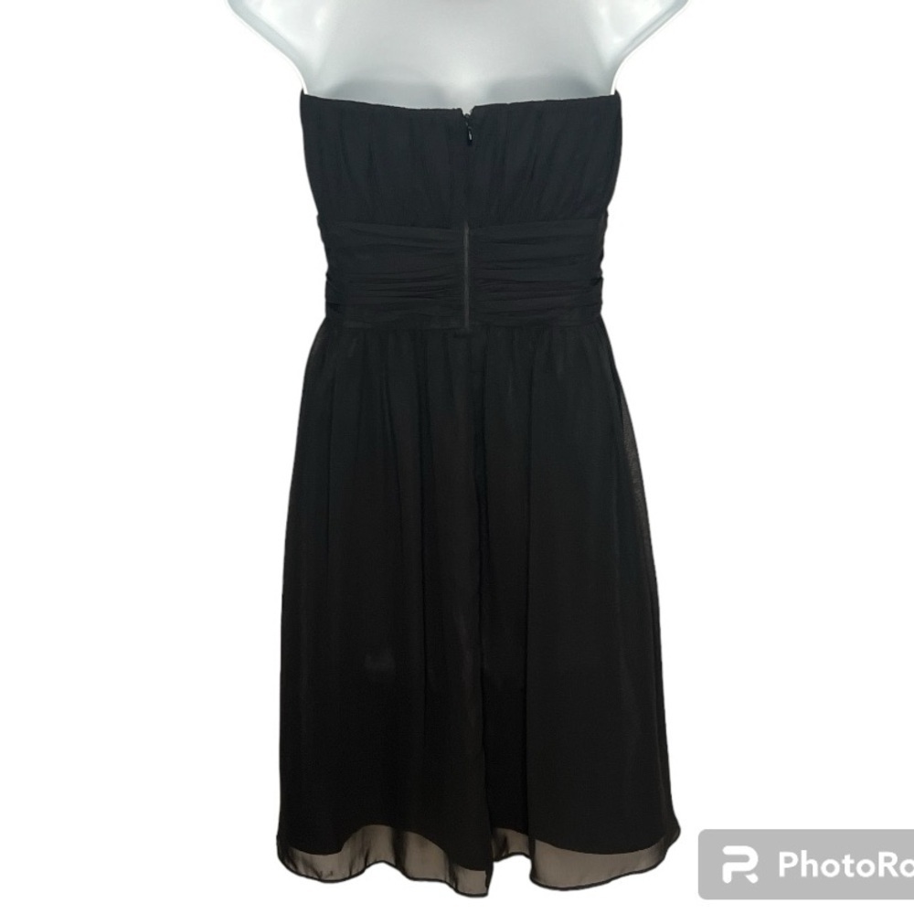 White House White Market black strapless layered cocktail dress size 4 - Picture 4 of 9